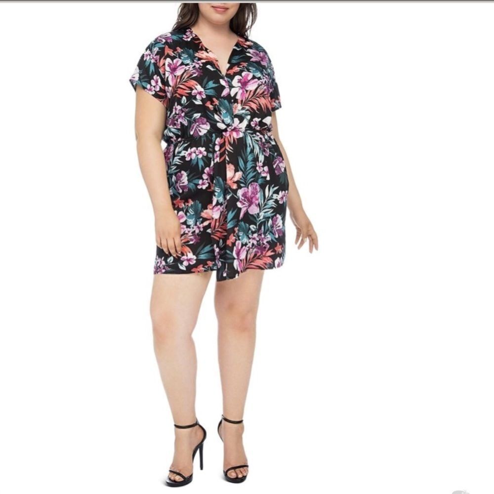 🔥Bobeau Womens Plus Aniyah Floral Wrap Dress sz 2X New #2